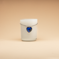 blue heart candle